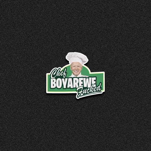 Chef Boy Are We Fucked Die Cut Sticker