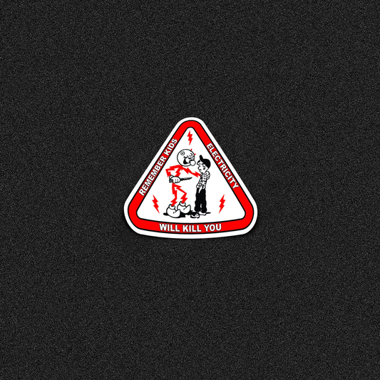 Electricity Kills Die Cut Sticker