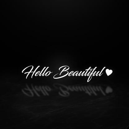 Hello Beautiful Mirror Decal