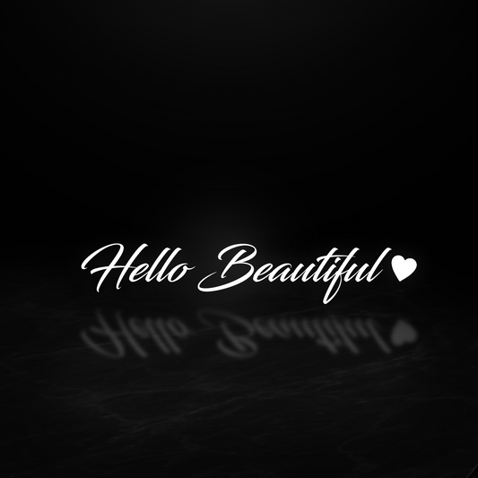 Hello Beautiful Mirror Decal