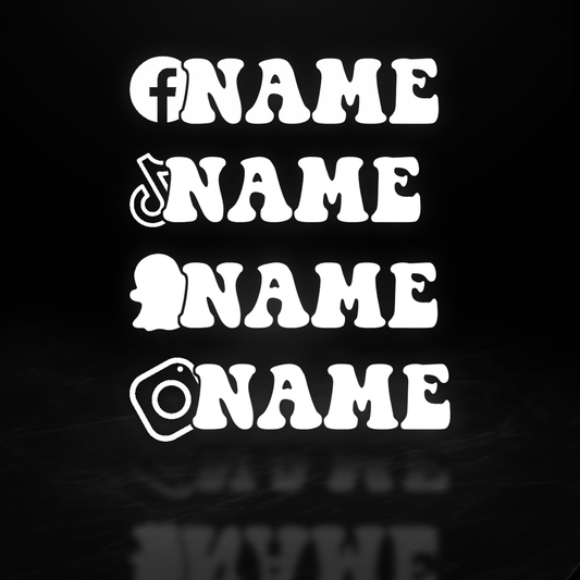 Custom Social Media Decal "Keep on Truckin" Style