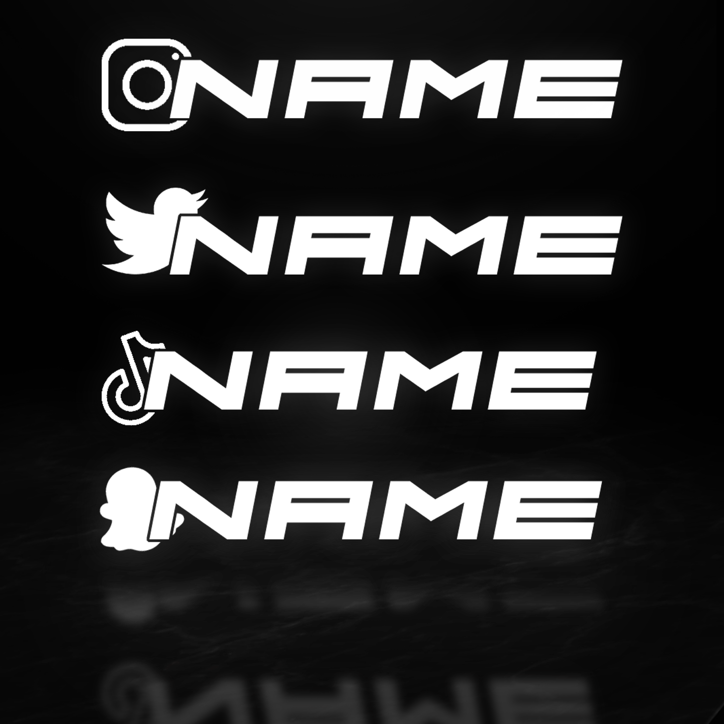 Custom Social Media Decal "Ridge" Style