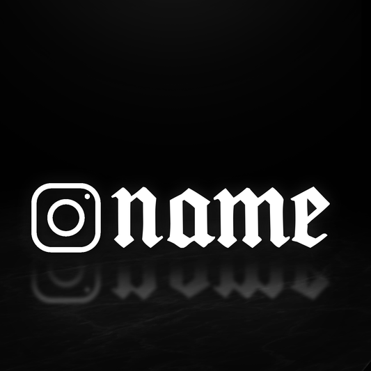 Custom Social Media Decal "Seagram" Style