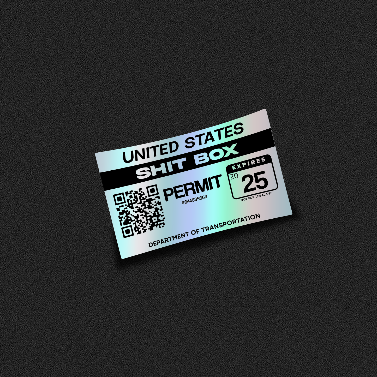 Shitbox Permit Sticker