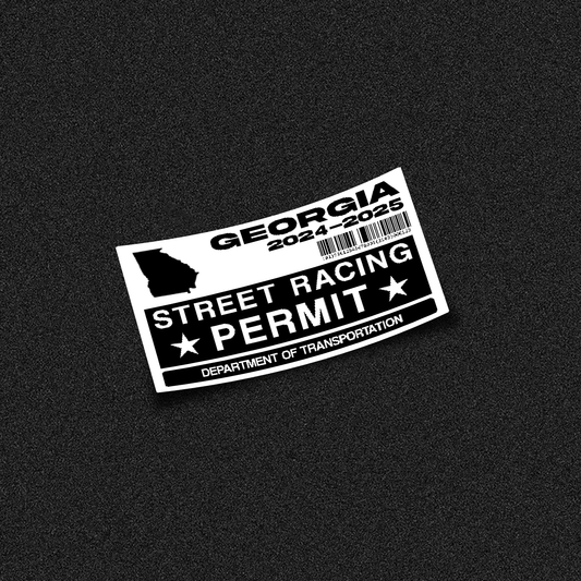 Street Racing Permit Sticker