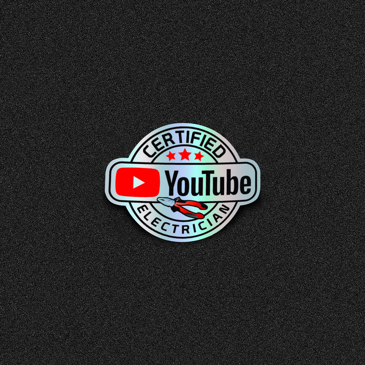 Youtube Certified Electrician Die-Cut Sticker