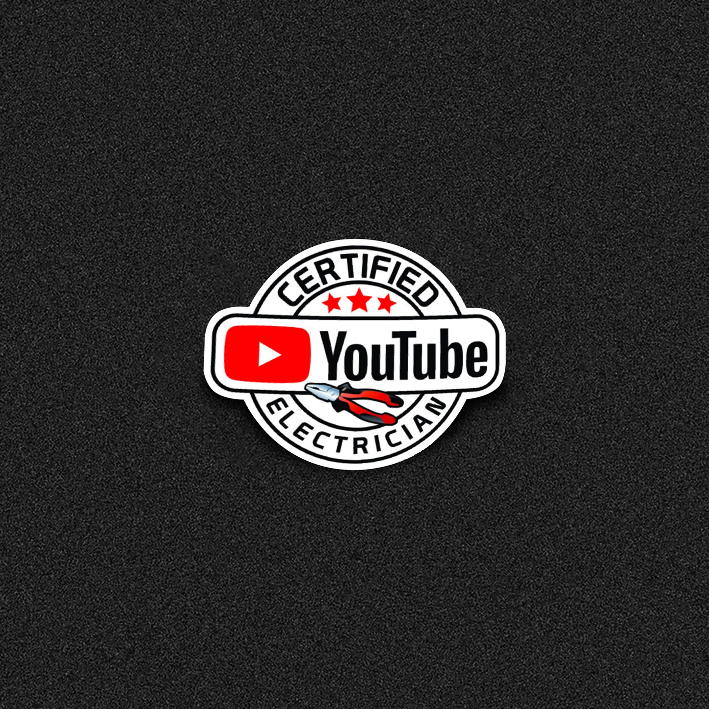 Youtube Certified Electrician Die-Cut Sticker