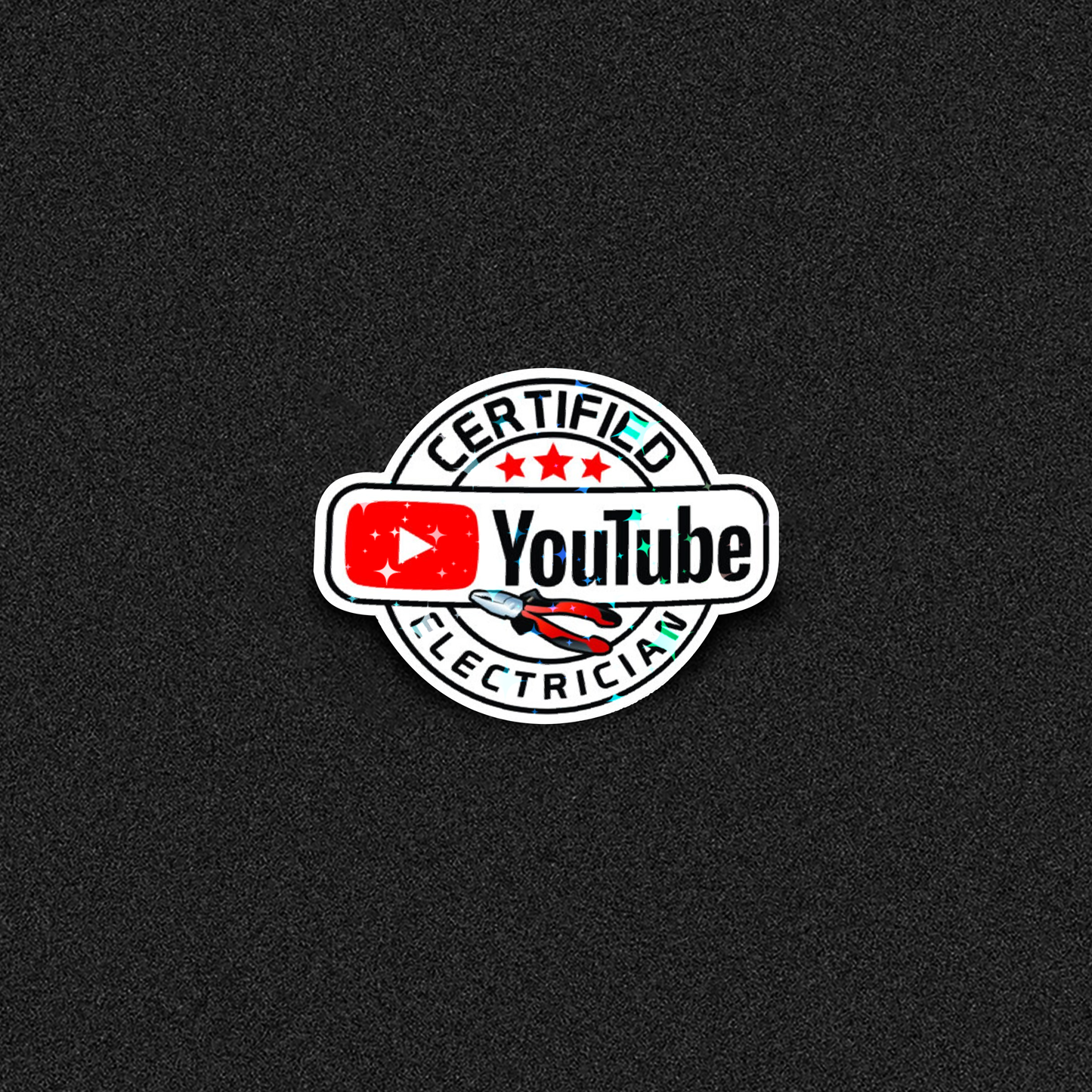 Youtube Certified Electrician Die-Cut Sticker