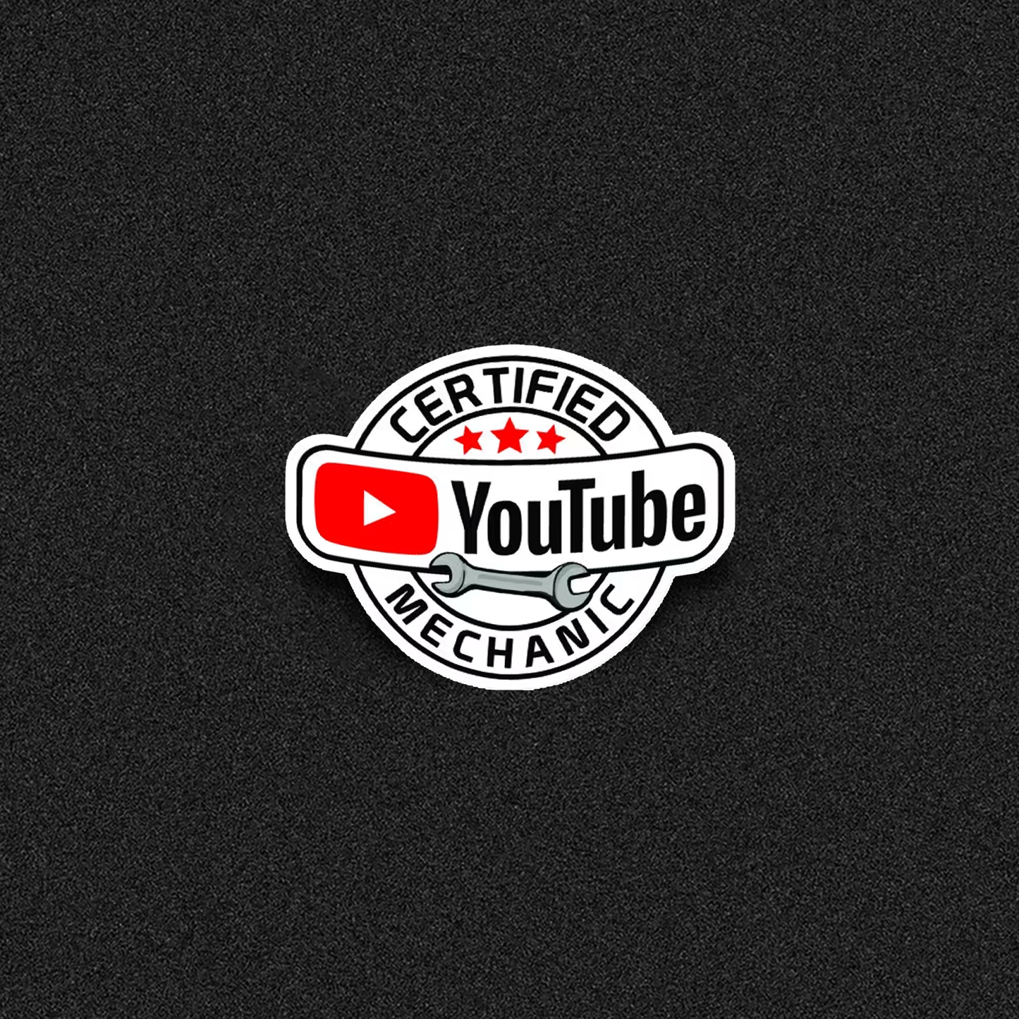 Youtube Certified Mechanic Die-Cut Sticker