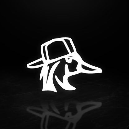 Duck With Hat Vinyl Decal