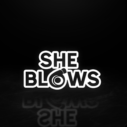 She Blows Vinyl Decal
