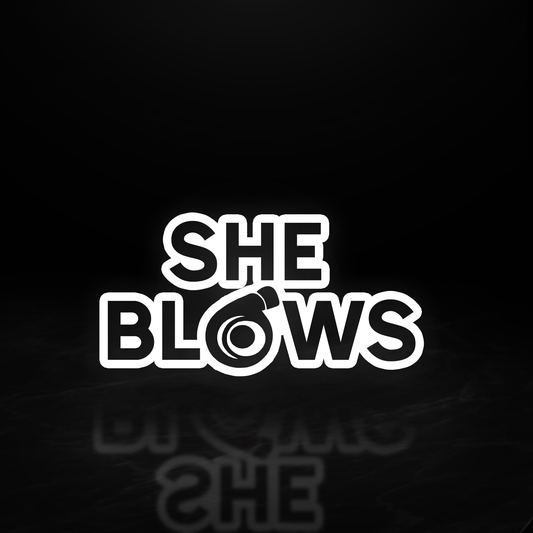 She Blows Vinyl Decal